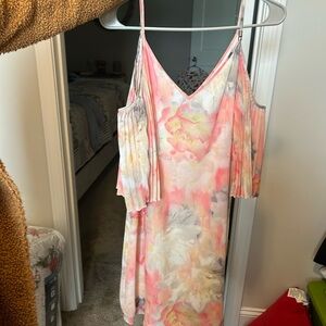 Floral Cold Shoulder Dress